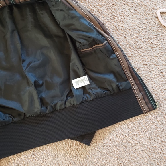 H&M Black Brown Teal Blue Unique Patterned Jacket - Picture 14 of 16